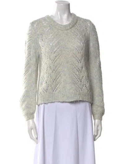 Pre-owned Intermix Wool Crew Neck Sweater In Blue