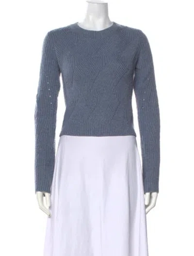 Pre-owned Intermix Wool Crew Neck Sweater In Blue