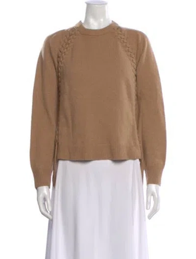 Pre-owned Intermix Wool Crew Neck Sweater In Brown