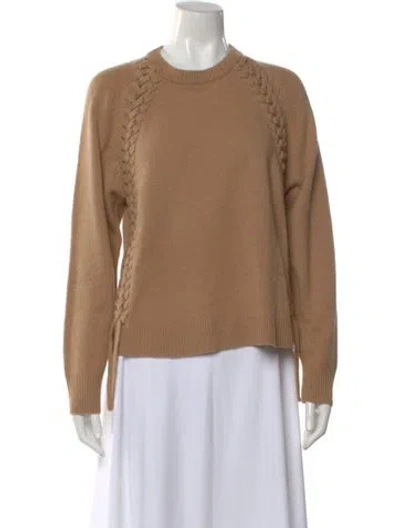 Pre-owned Intermix Wool Crew Neck Sweater In Brown