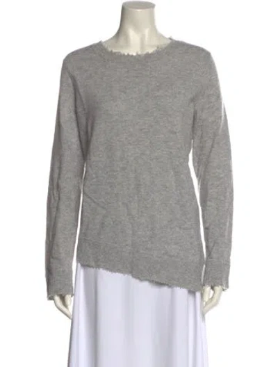 Pre-owned Intermix Wool Crew Neck Sweater In Gray