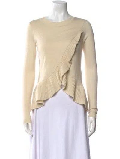 Pre-owned Intermix Wool Crew Neck Sweater In Neutral