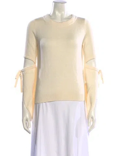 Pre-owned Intermix Wool Crew Neck Sweater In Neutral
