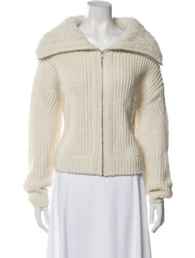 Pre-owned Intermix Wool Crew Neck Sweater In Neutral