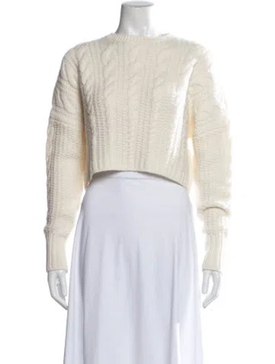 Pre-owned Intermix Wool Crew Neck Sweater In Neutral
