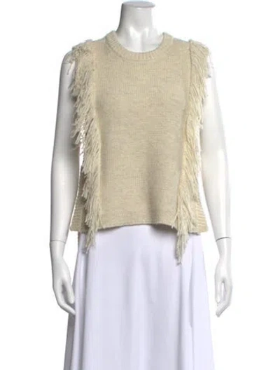 Pre-owned Intermix Wool Crew Neck Sweater In Neutral