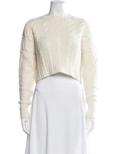 Pre-owned Intermix Wool Crew Neck Sweater In Neutrals