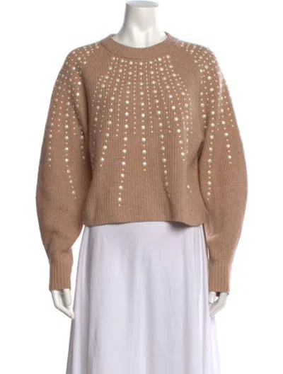 Pre-owned Intermix Wool Crew Neck Sweater In Neutrals
