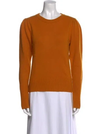 Pre-owned Intermix Wool Crew Neck Sweater In Orange