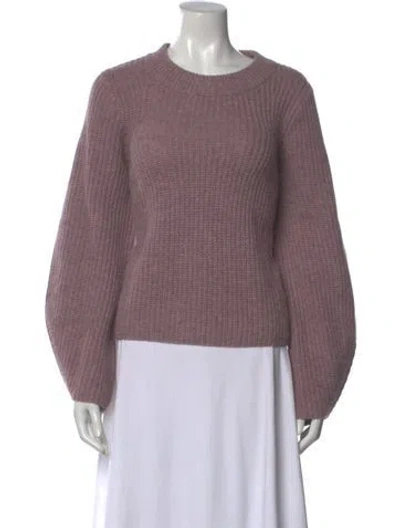 Pre-owned Intermix Wool Crew Neck Sweater In Purple