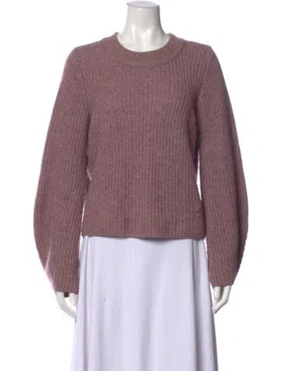 Pre-owned Intermix Wool Crew Neck Sweater In Purple