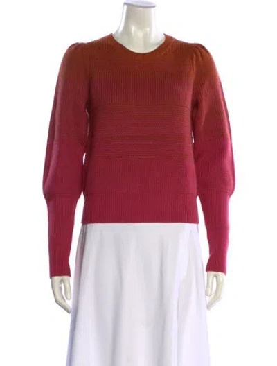 Pre-owned Intermix Wool Crew Neck Sweater In Red
