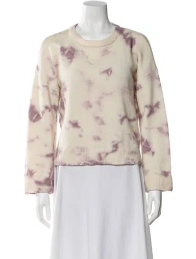 Pre-owned Intermix Wool Floral Print Sweater In Neutral