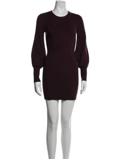 Pre-owned Intermix Wool Mini Dress In Purple