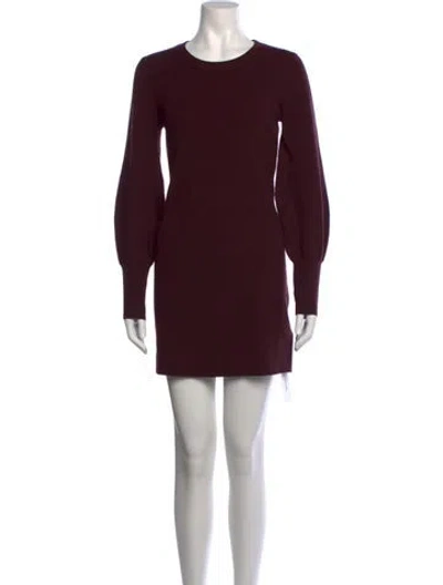 Pre-owned Intermix Wool Mini Dress In Purple