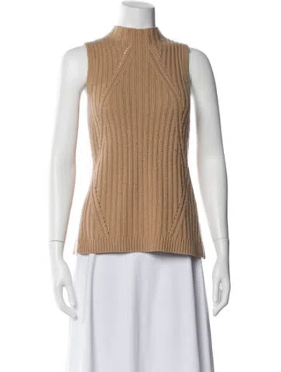 Pre-owned Intermix Wool Mock Neck Sweater In Blue