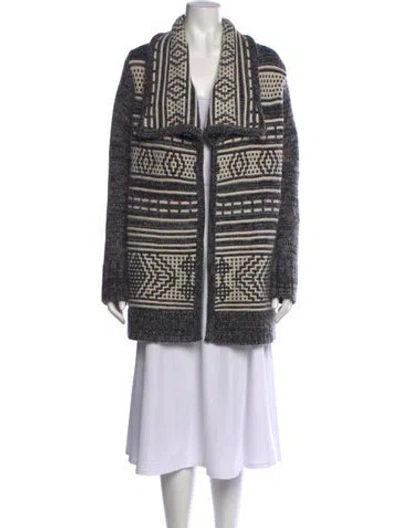 Pre-owned Intermix Wool Patterned Sweater In Multi