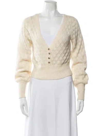Pre-owned Intermix Wool Patterned Sweater In Neutral