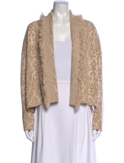 Pre-owned Intermix Wool Patterned Sweater In Neutral