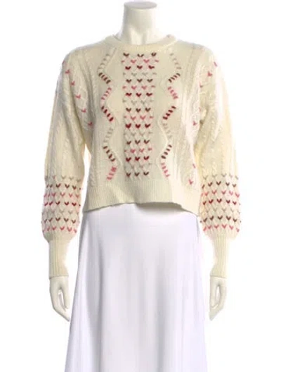 Pre-owned Intermix Wool Printed Sweater In Neutral