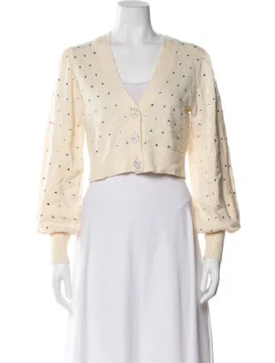 Pre-owned Intermix Wool Printed Sweater In Neutral