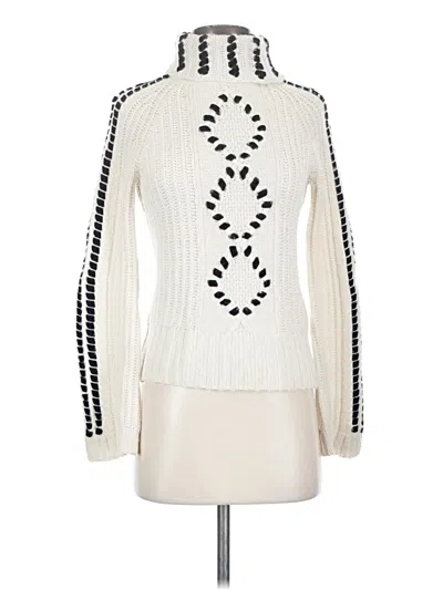 Pre-owned Intermix Wool Pullover Sweater In Ivory