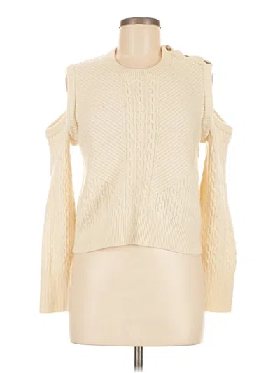 Pre-owned Intermix Wool Pullover Sweater In Ivory