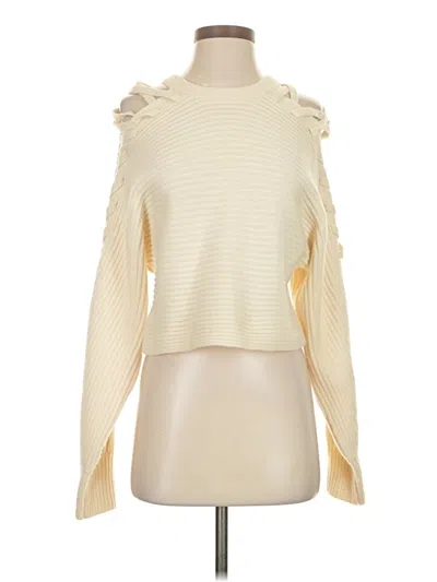 Pre-owned Intermix Wool Pullover Sweater In Ivory