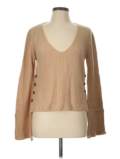 Pre-owned Intermix Wool Pullover Sweater In Tan