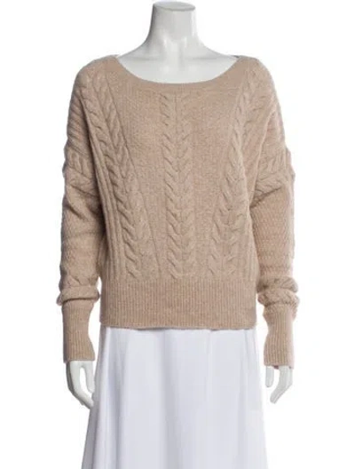 Pre-owned Intermix Wool Scoop Neck Sweater In Neutrals
