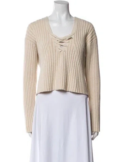 Pre-owned Intermix Wool Striped Blazer In Neutral