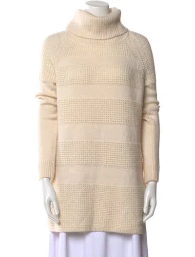 Pre-owned Intermix Wool Striped Sweater In Neutral