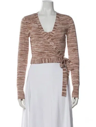 Pre-owned Intermix Wool Striped Sweater In Neutrals