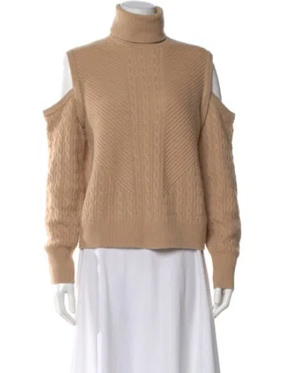 Pre-owned Intermix Wool Turtleneck Sweater In Brown