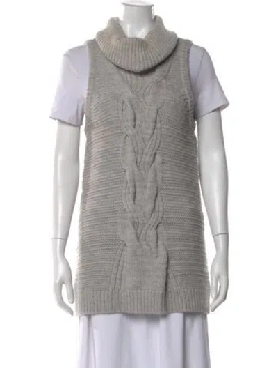 Pre-owned Intermix Wool Turtleneck Sweater In Gray
