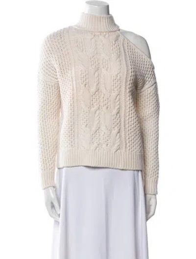 Pre-owned Intermix Wool Turtleneck Sweater In Neutral