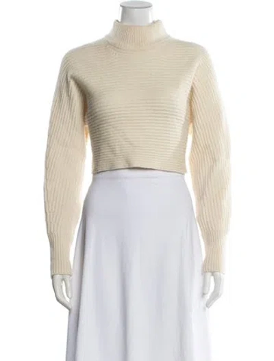 Pre-owned Intermix Wool Turtleneck Sweater In Neutrals