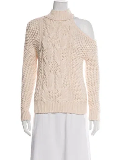 Pre-owned Intermix Wool Turtleneck Sweater In Neutrals