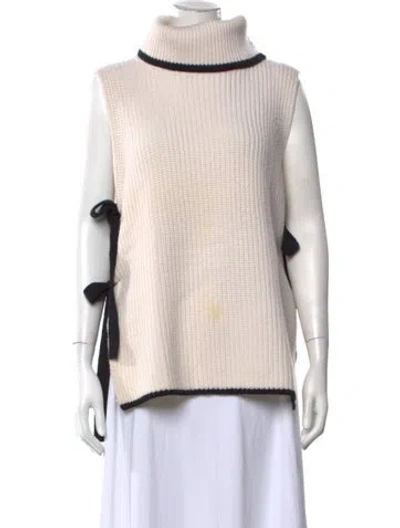 Pre-owned Intermix Wool Turtleneck Sweater In Neutrals