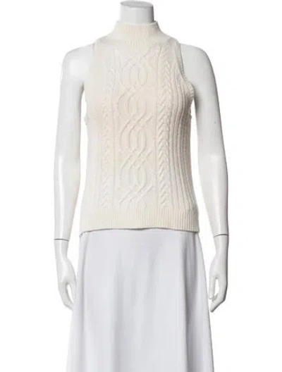 Pre-owned Intermix Wool Turtleneck Sweater In Neutrals