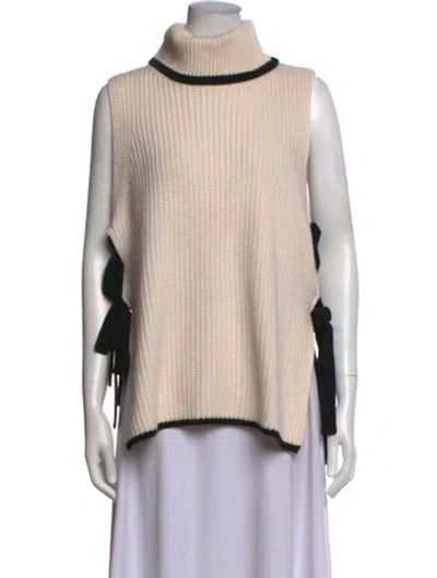 Pre-owned Intermix Wool Turtleneck Sweater In Neutrals