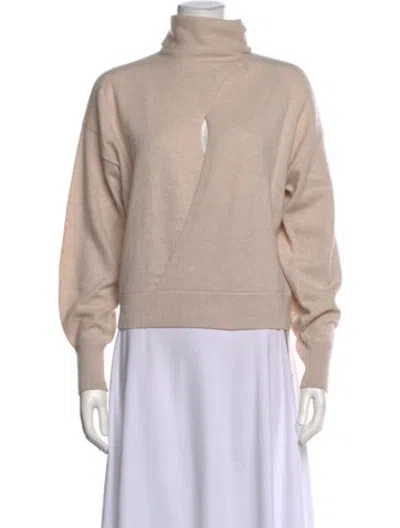 Pre-owned Intermix Wool Turtleneck Sweater In Neutrals