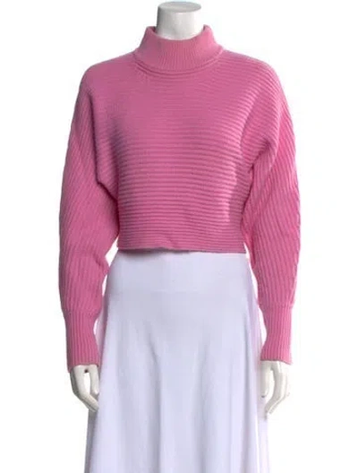 Pre-owned Intermix Wool Turtleneck Sweater In Pink