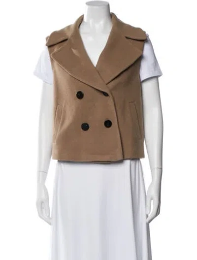 Pre-owned Intermix Wool Vest In Brown