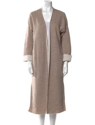 Pre-owned Intermix Wool V-neck Sweater In Neutral