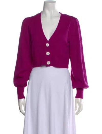 Pre-owned Intermix Wool V-neck Sweater In Pink