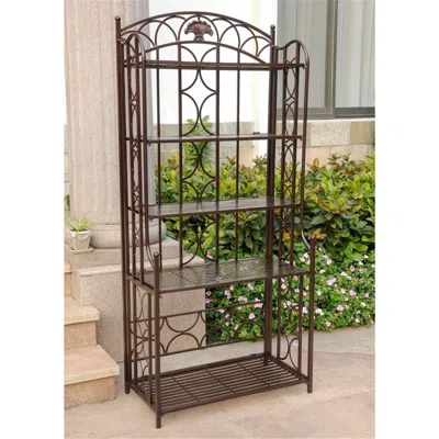 International Caravan 3441-hd-bz 5-tier Iron Bakers Rack, Bronze