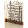 International Caravan 3462-rt-bn Iron 24-bottle Wine Rack, Rustic Brown In Brown
