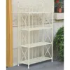 International Caravan 3522 4-tier Iron Folding Bakers Rack, White - 29 Lbs