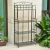 International Caravan 3570-hd-vg Santa Fe Nailhead 4-tier Bakers Rack, Verdi Green
